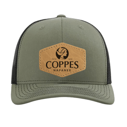 Green Leather Patch Ballcap